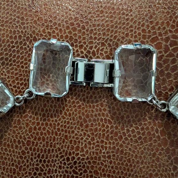 Anne Taylor Silver Necklace with Clear Stones - Picture 2 of 8